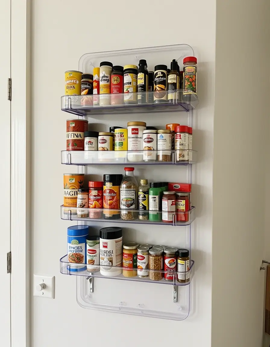 Especiero montado en la puerta del mueble cocina plástico resistente