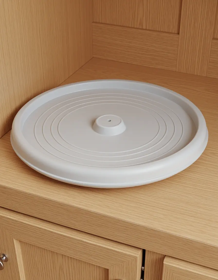 Plato giratorio Lazy Susan para organizar aceite y salsas en cocina