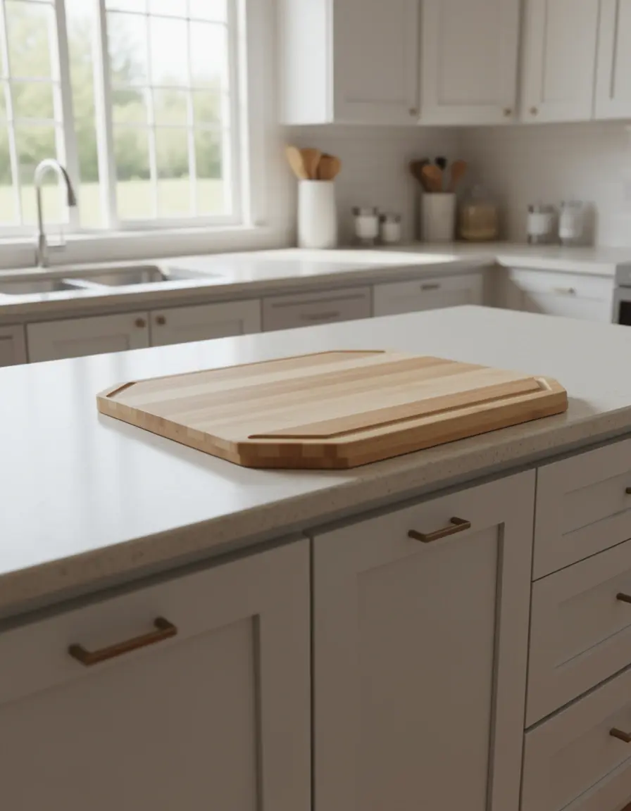 Cutting Board Island de bambú integrada en la encimera