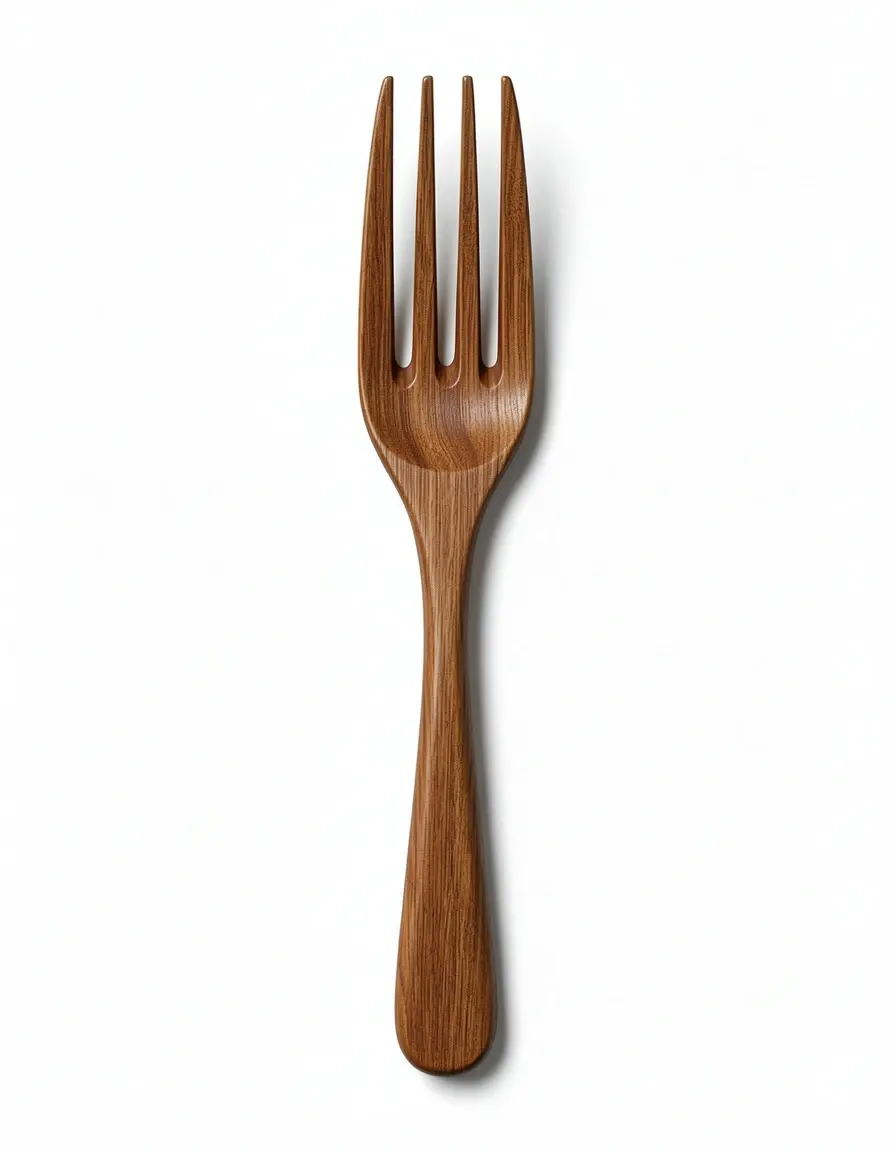Tenedor de madera grande para servir ensaladas