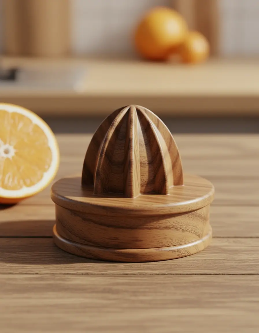 Exprimidor manual de cítricos de madera