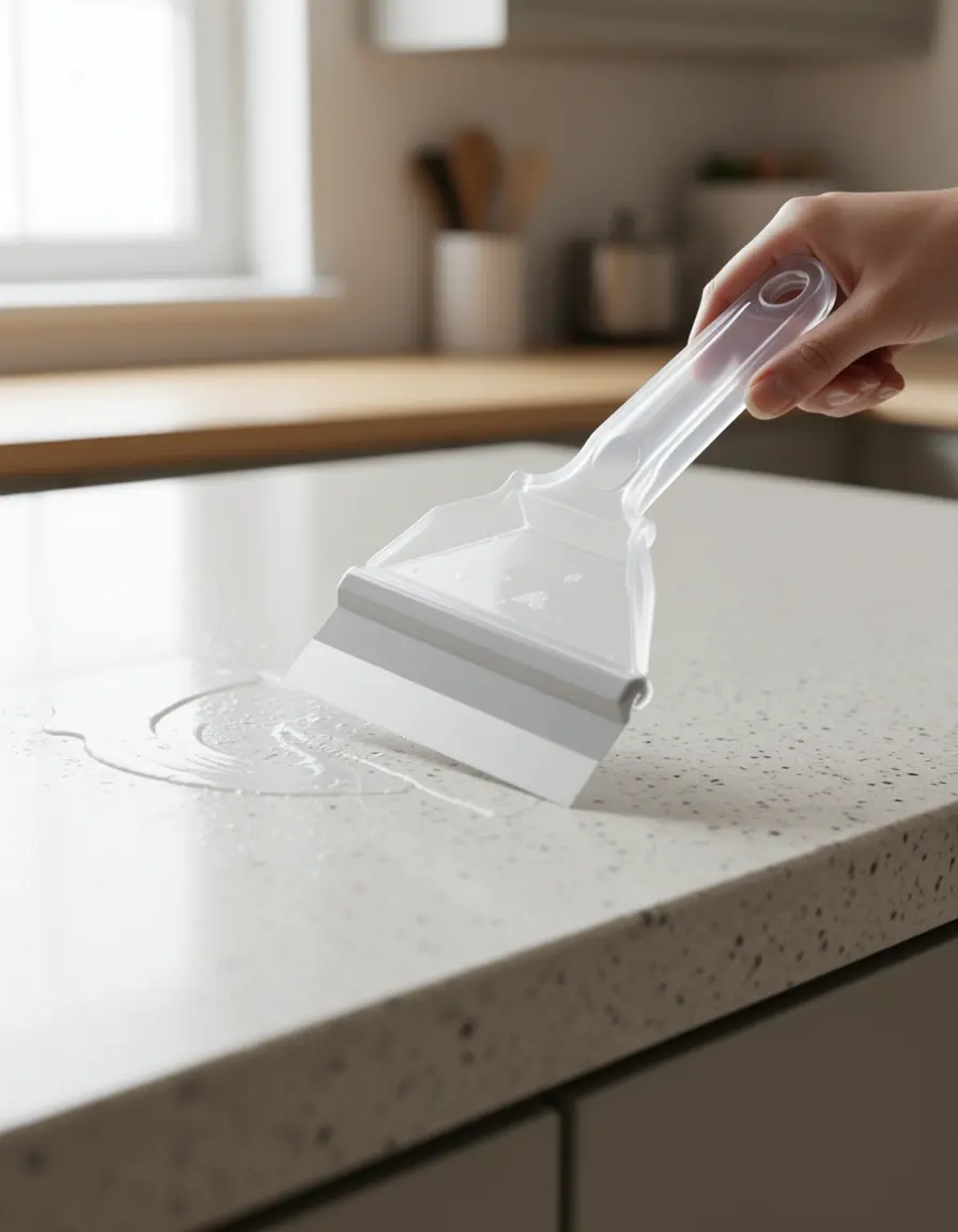 Rascador de vitrocerámica profesional con mango ergonómico para limpieza profunda