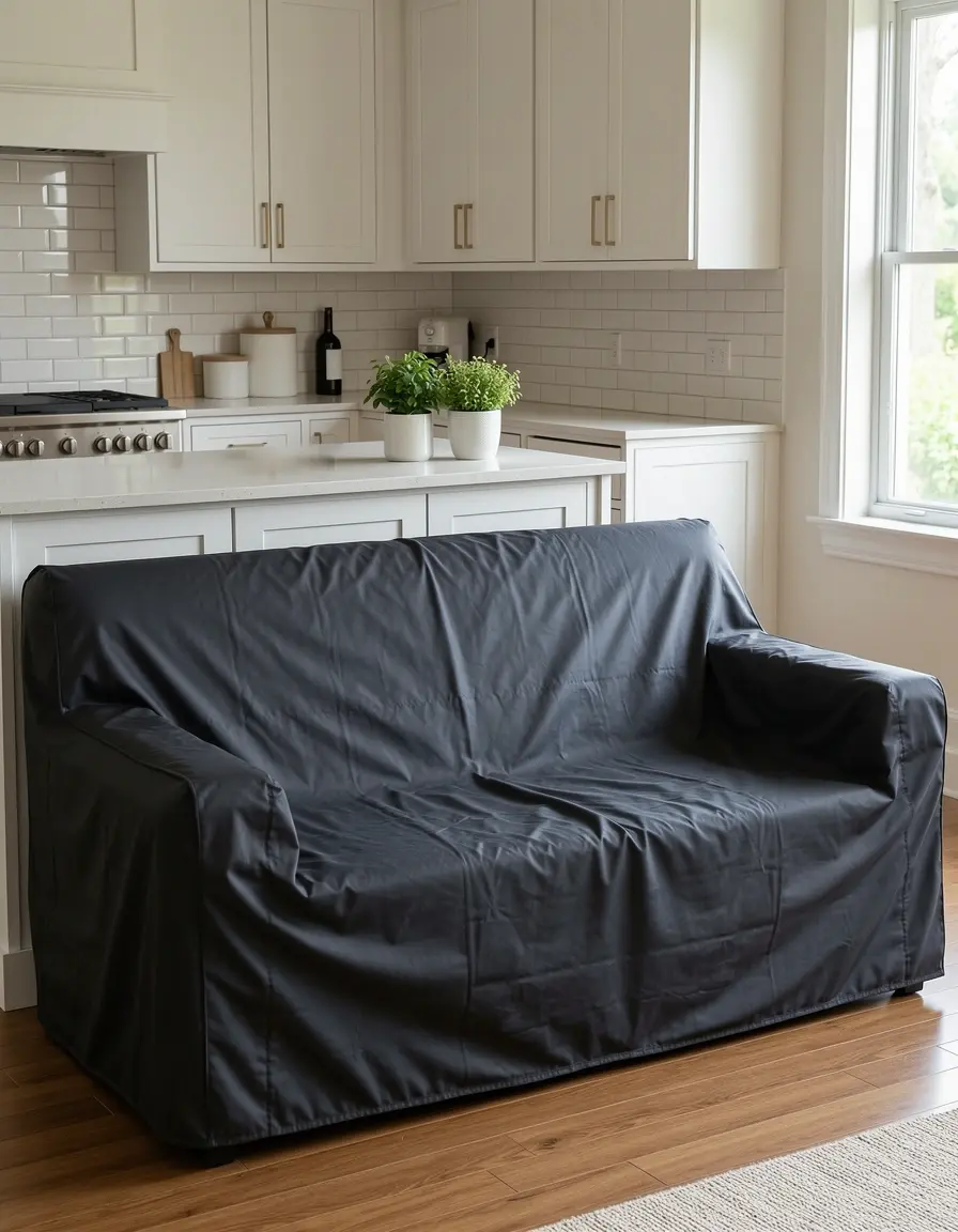 Protector de sofá impermeable para cocinas abiertas