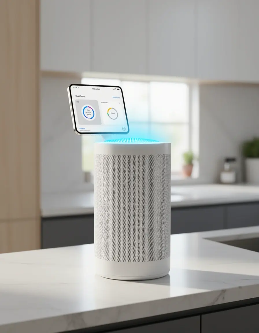 Purificador de agua ecológico de encimera con monitorización por app