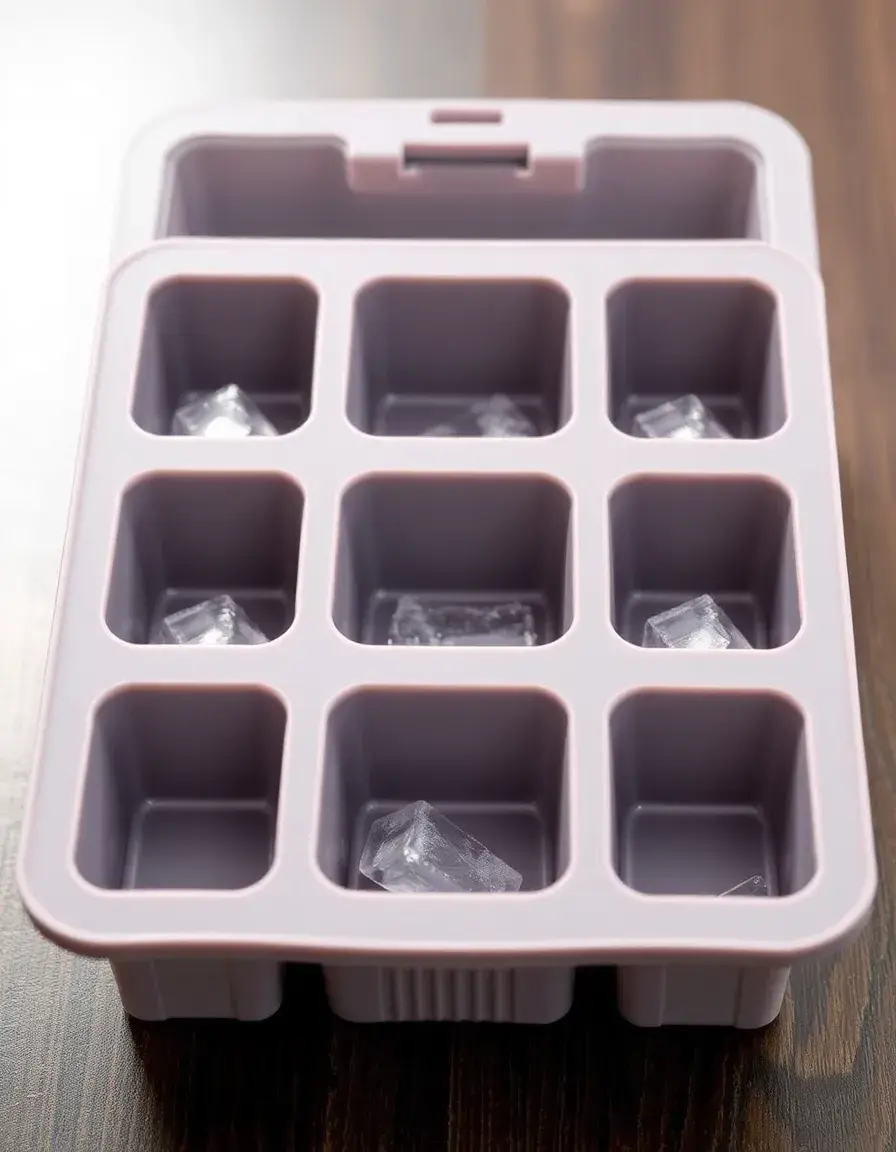 Bandeja de hielo de silicona con tapa fácil extracción