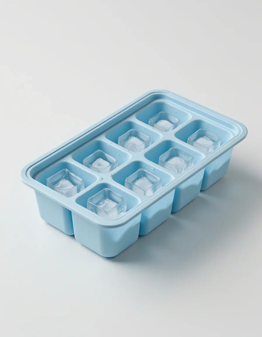 Bandeja de cubitos de hielo de silicona con tapa flexible