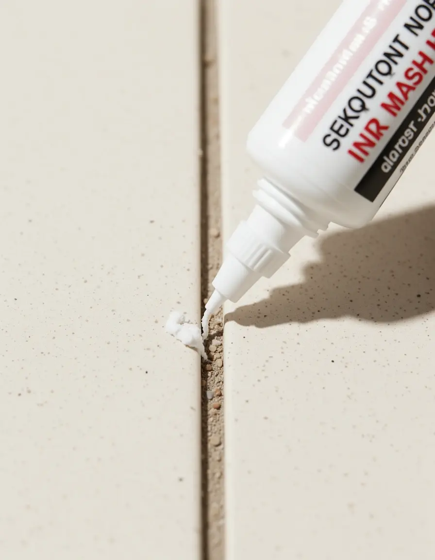 Lápiz corrector de juntas para azulejos blancos