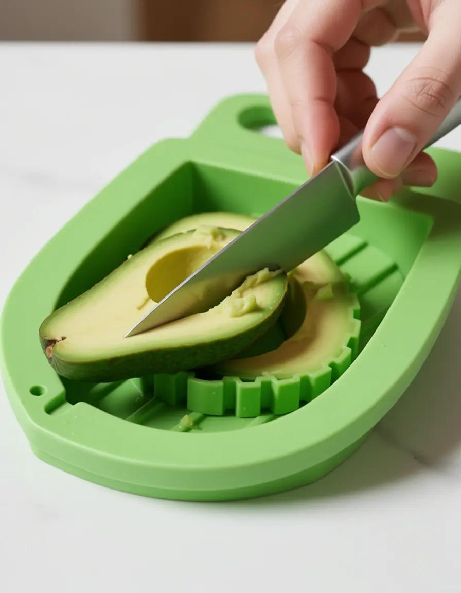 Cortador de aguacates 3 en 1 para desayunos de camping rápidos