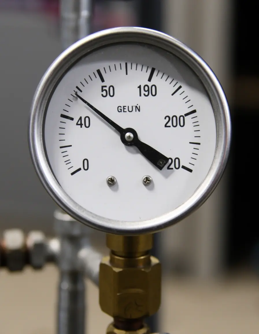 Manómetro de presión de gas con pantalla analógica