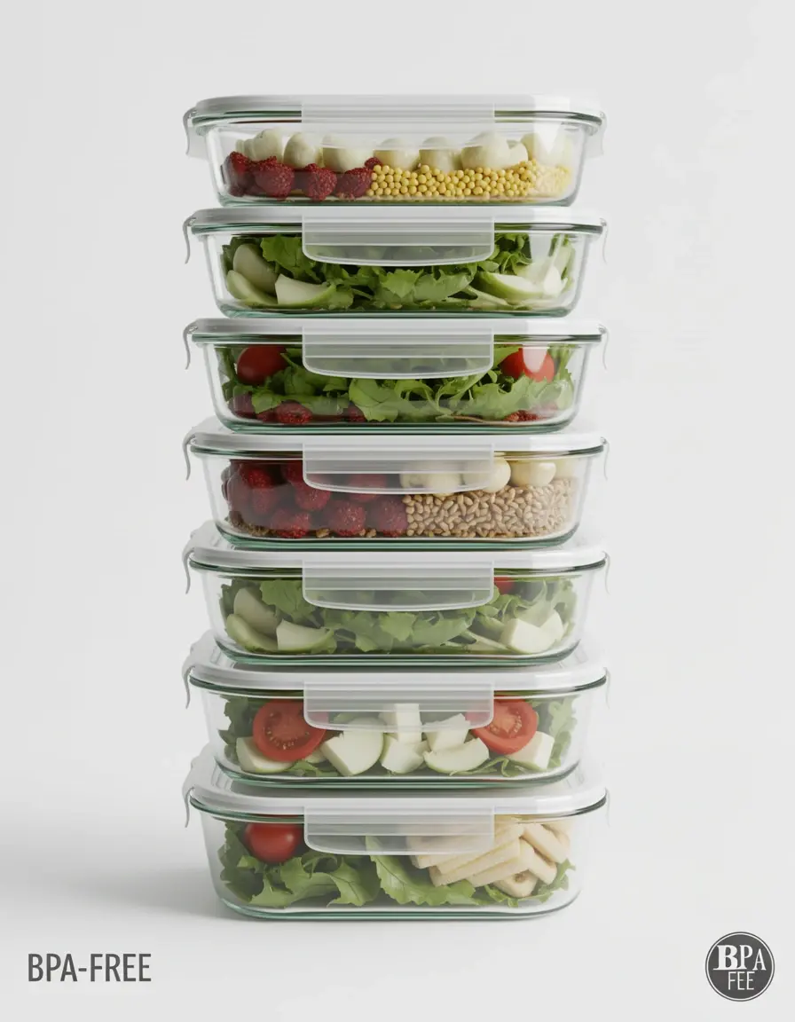 Set de recipientes de vidrio para comida con tapas