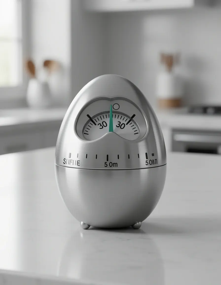 Temporizador de cocina mecánico con forma de huevo