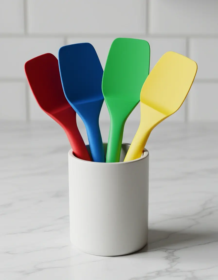 Set de 4 espátulas de silicona de colores vibrantes