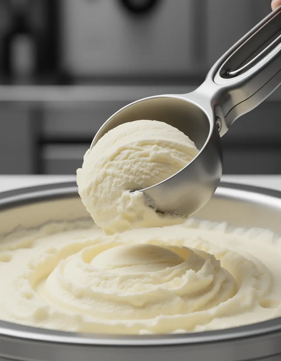 Cuchara para helado de acero inoxidable ergonómica