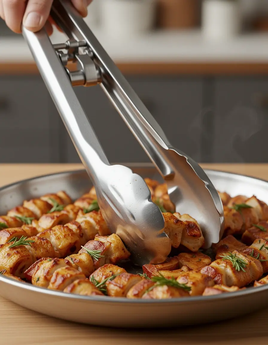 Pinzas de cocina de acero inoxidable de 12 pulgadas