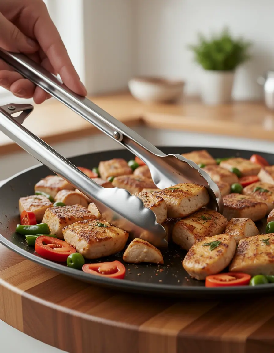 Pinzas de acero inoxidable de 12 pulgadas para cocina profesional