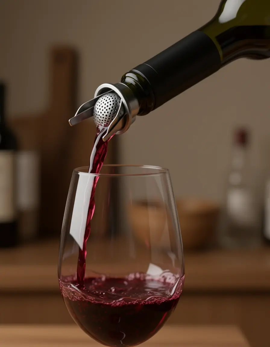 Aireador de vino vertedor acoplado a botella