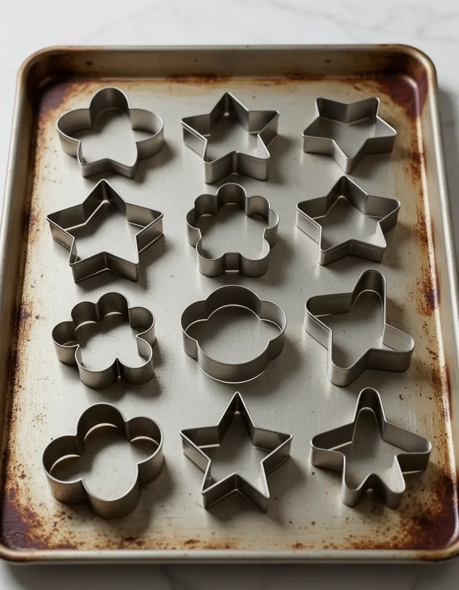 Set de 10 moldes para galletas de metal en varias formas