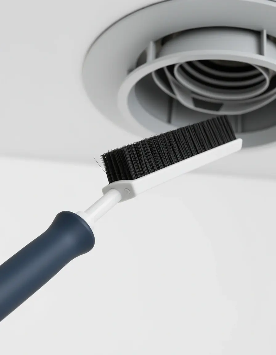 Cepillo de limpieza para aspas de ventilador de extractor con cerdas suaves