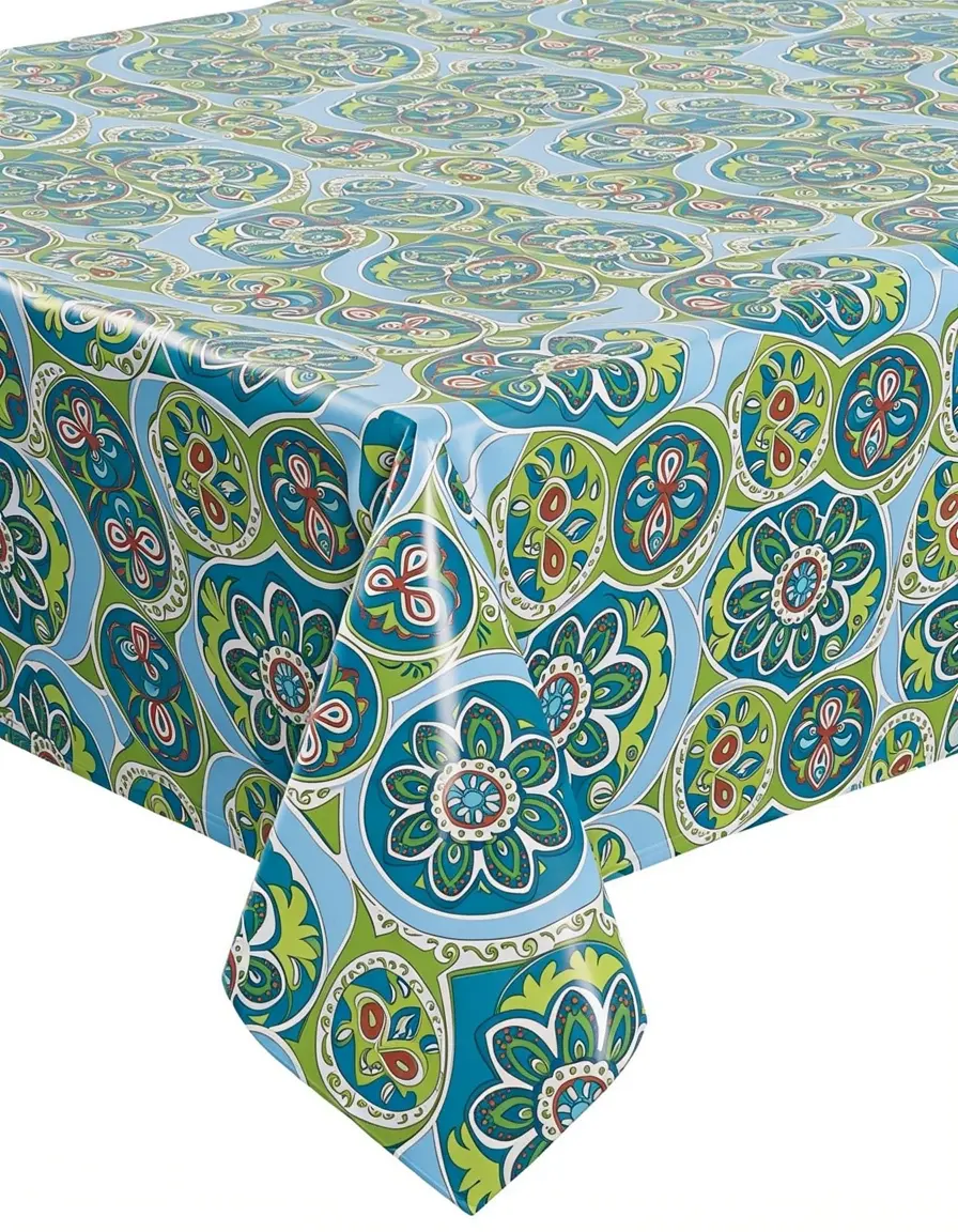 Mantel de vinilo impermeable con diseño elegante para mesa de cocina