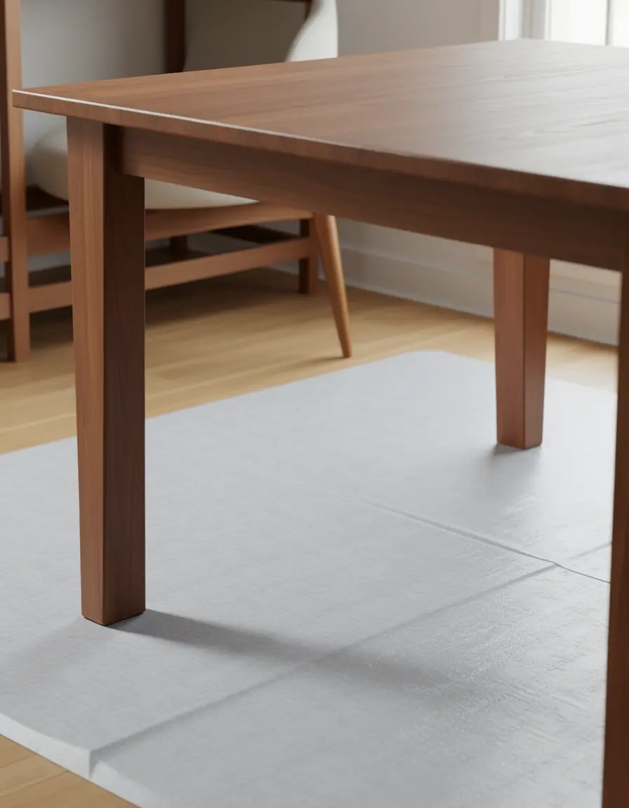 Alfombra absorbente a prueba de derrames para colocar bajo la mesa