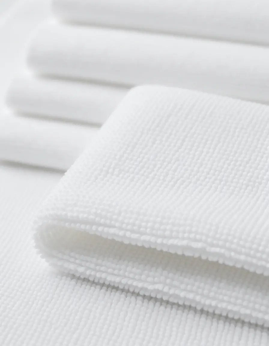 Set de paños de microfibra blancos sin pelusas para limpieza de cocina