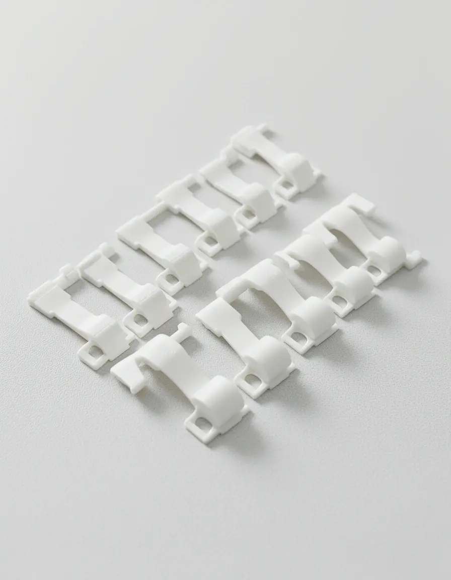 Soportes de clip para cenefas de cocina de plástico