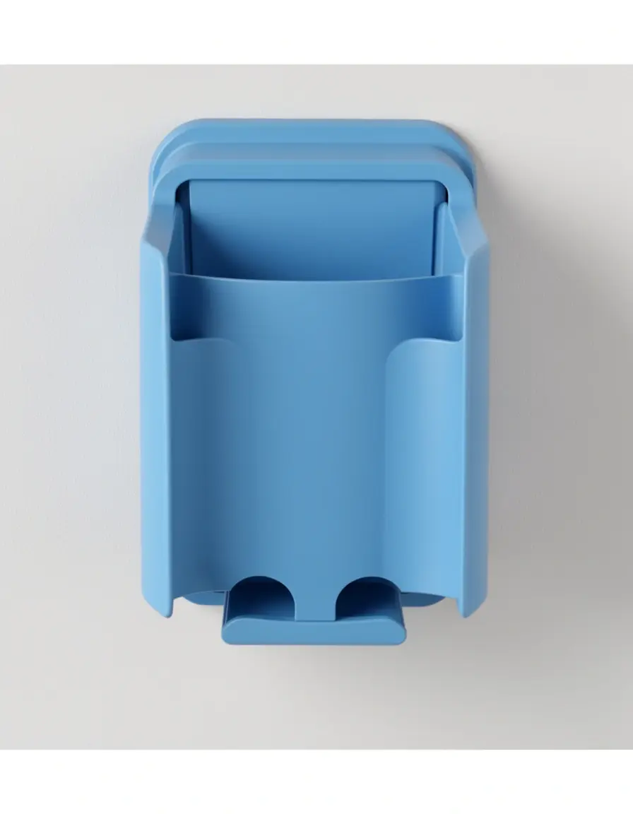 Dispensador de bolsas de basura montado en pared de plástico