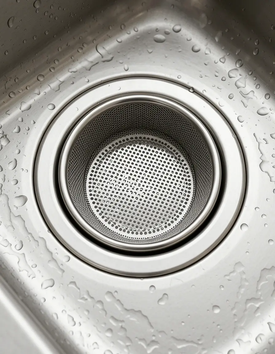 Filtro de fregadero de cocina de acero inoxidable con malla fina