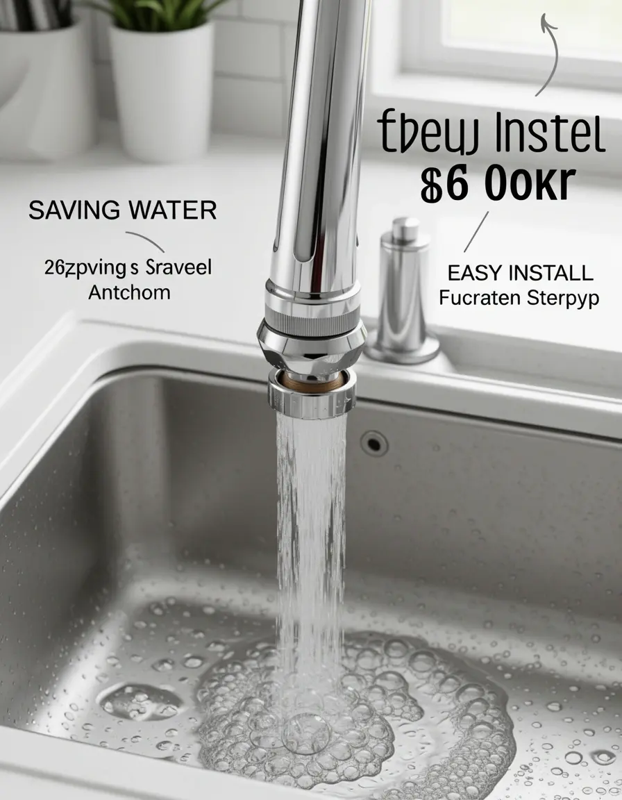 Adaptador de aireador de grifo cromado ahorrador de agua con chorro de burbujas