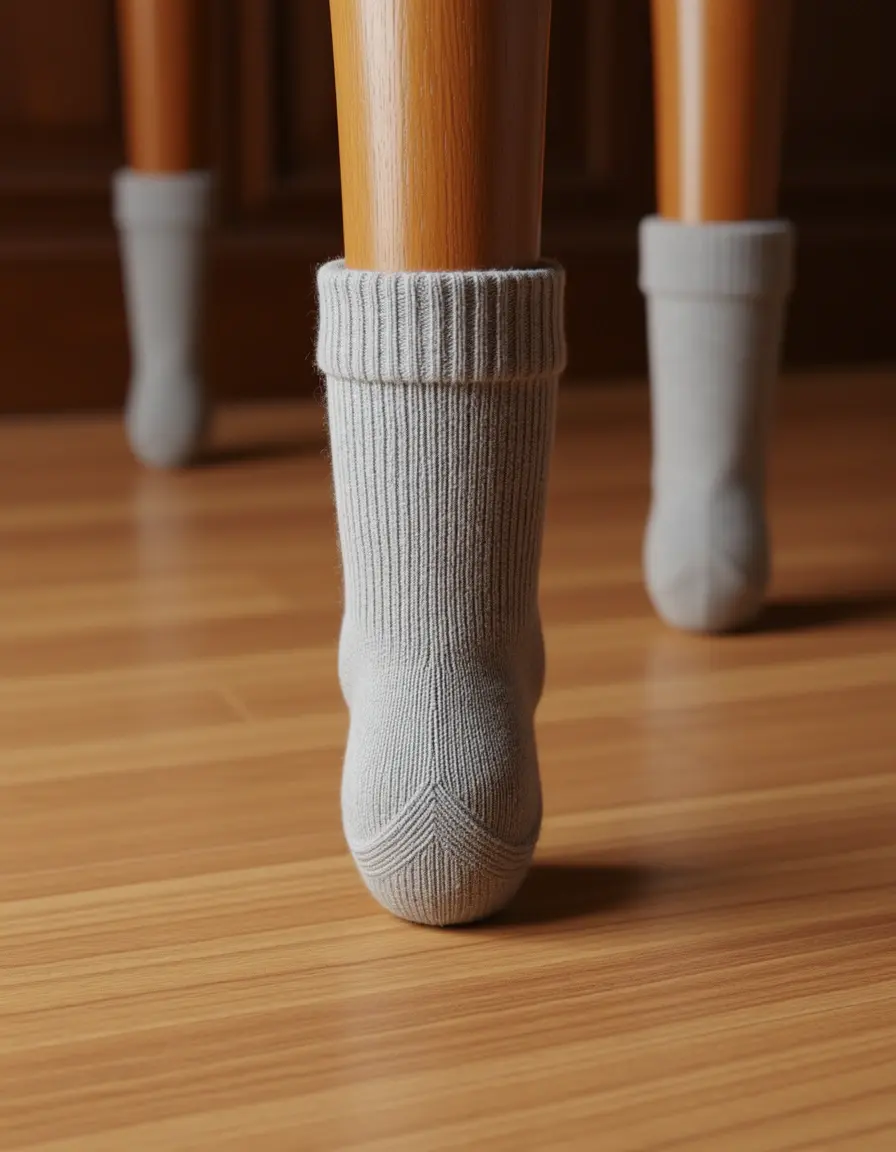 Protectores de tela para patas de muebles de cocina en aparador