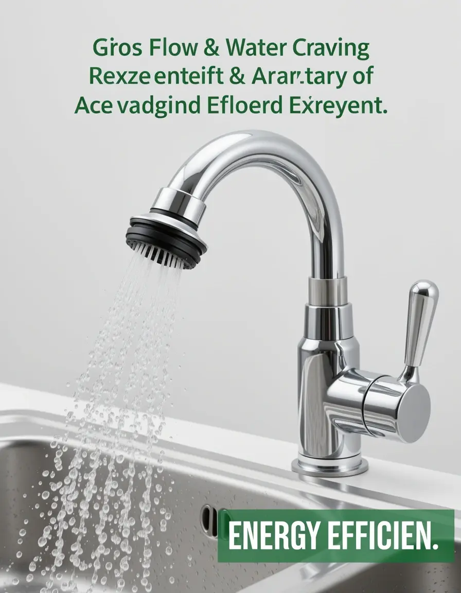 Boquilla de ahorro de agua para grifo cocina con flujo aireado