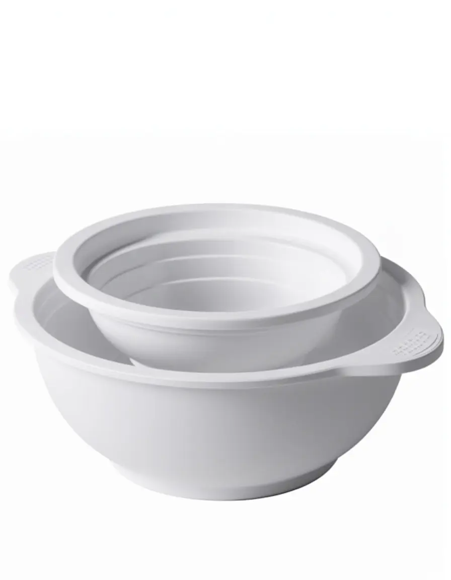 Set de bowls apilables de colores para cocina organizada