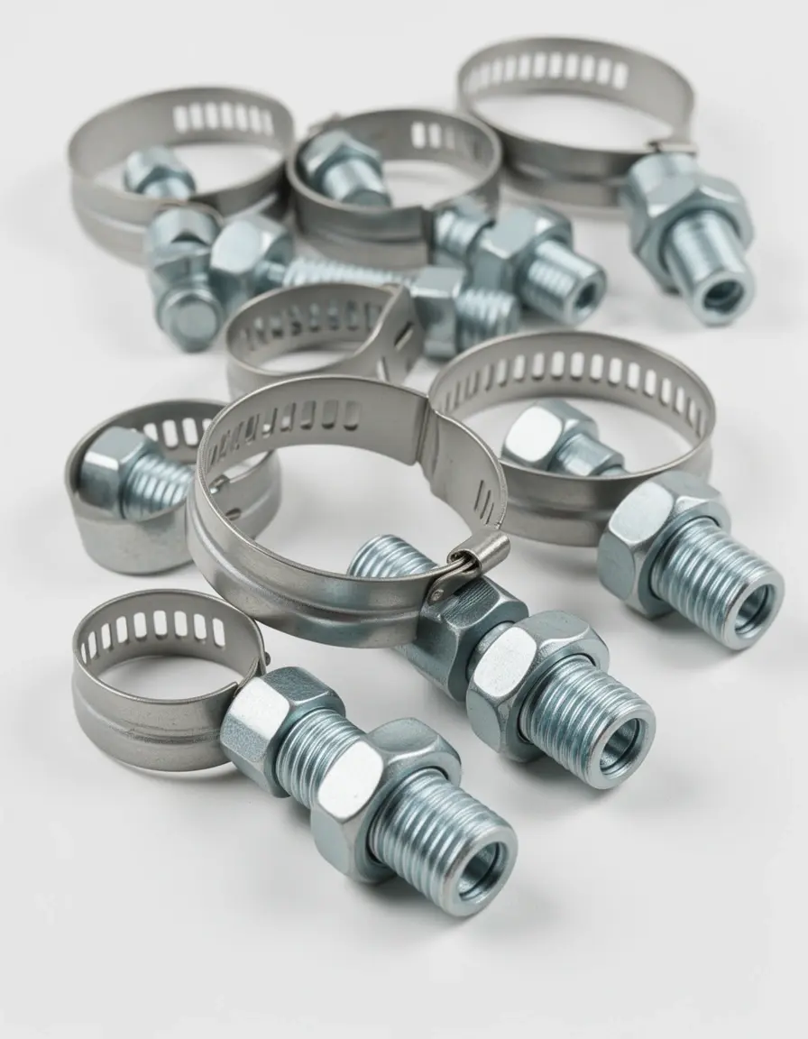 Set de abrazaderas metálicas para mangueras de gas