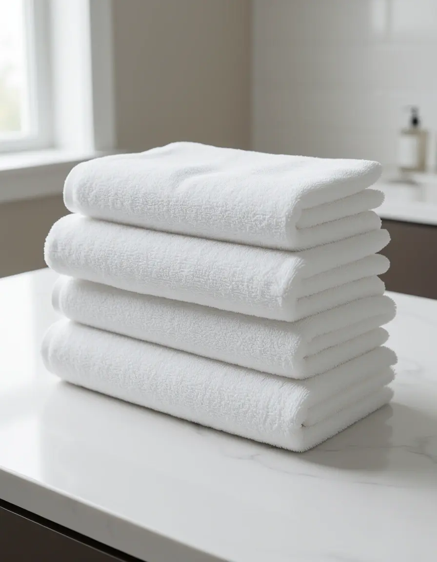 Set de toallas de algodón blanco para cocina