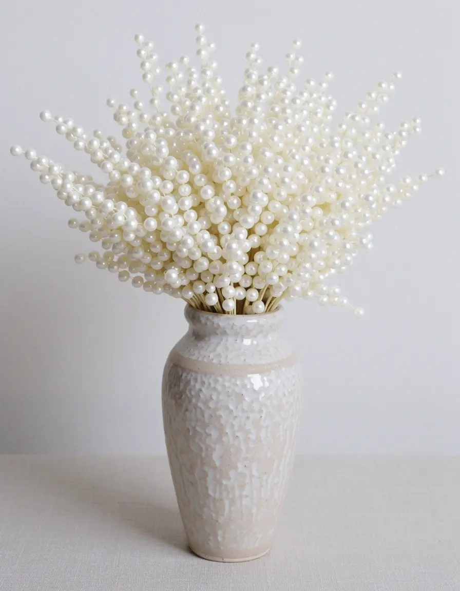 Perlas decorativas blancas para jarrones de cocina