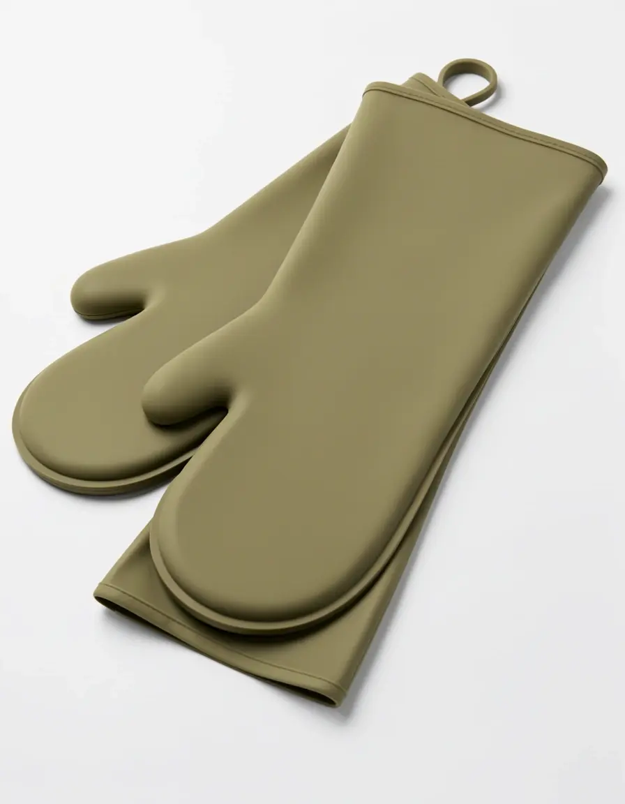 Guantes de cocina largos de silicona resistentes al calor