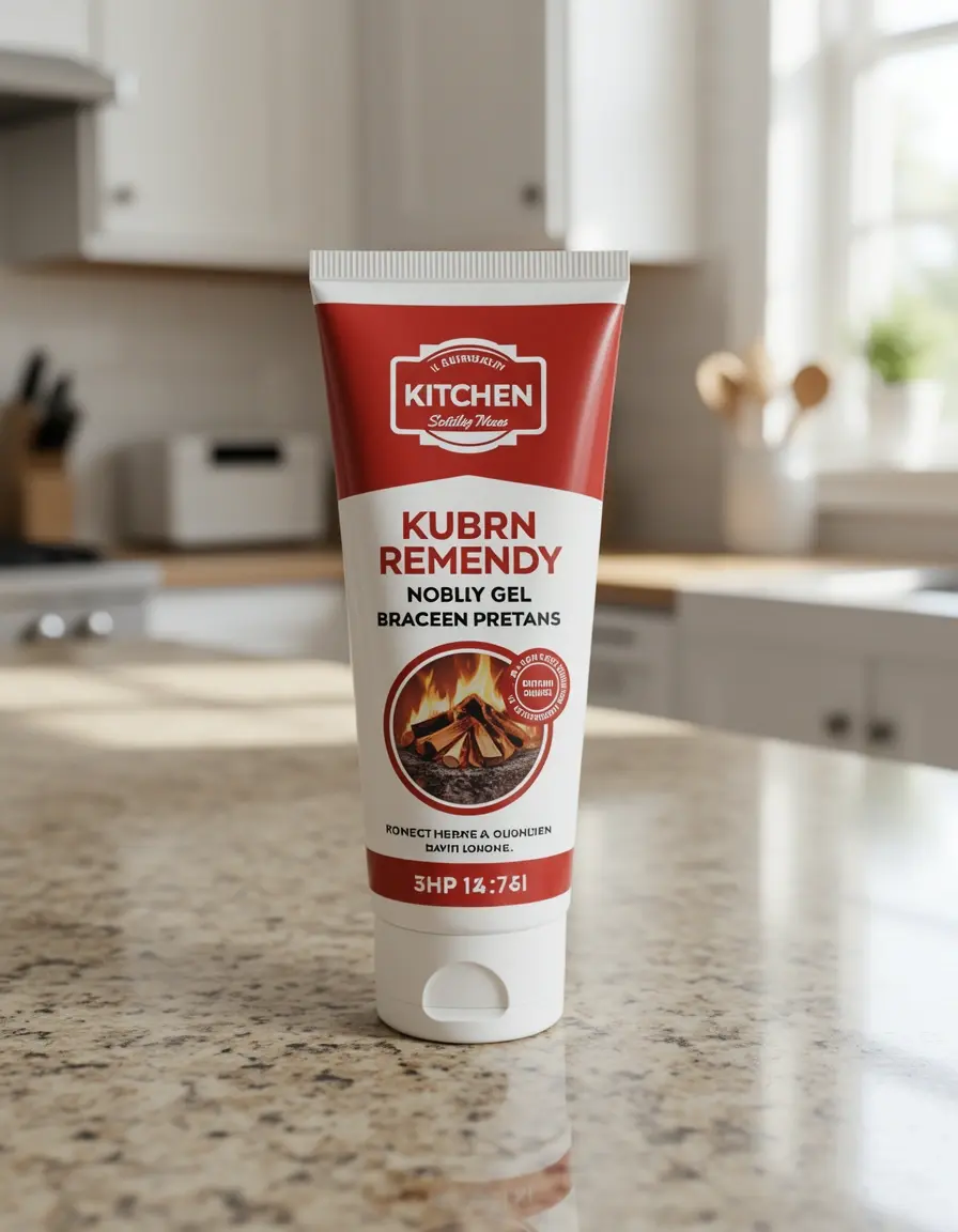 Gel para alivio de quemaduras en la cocina