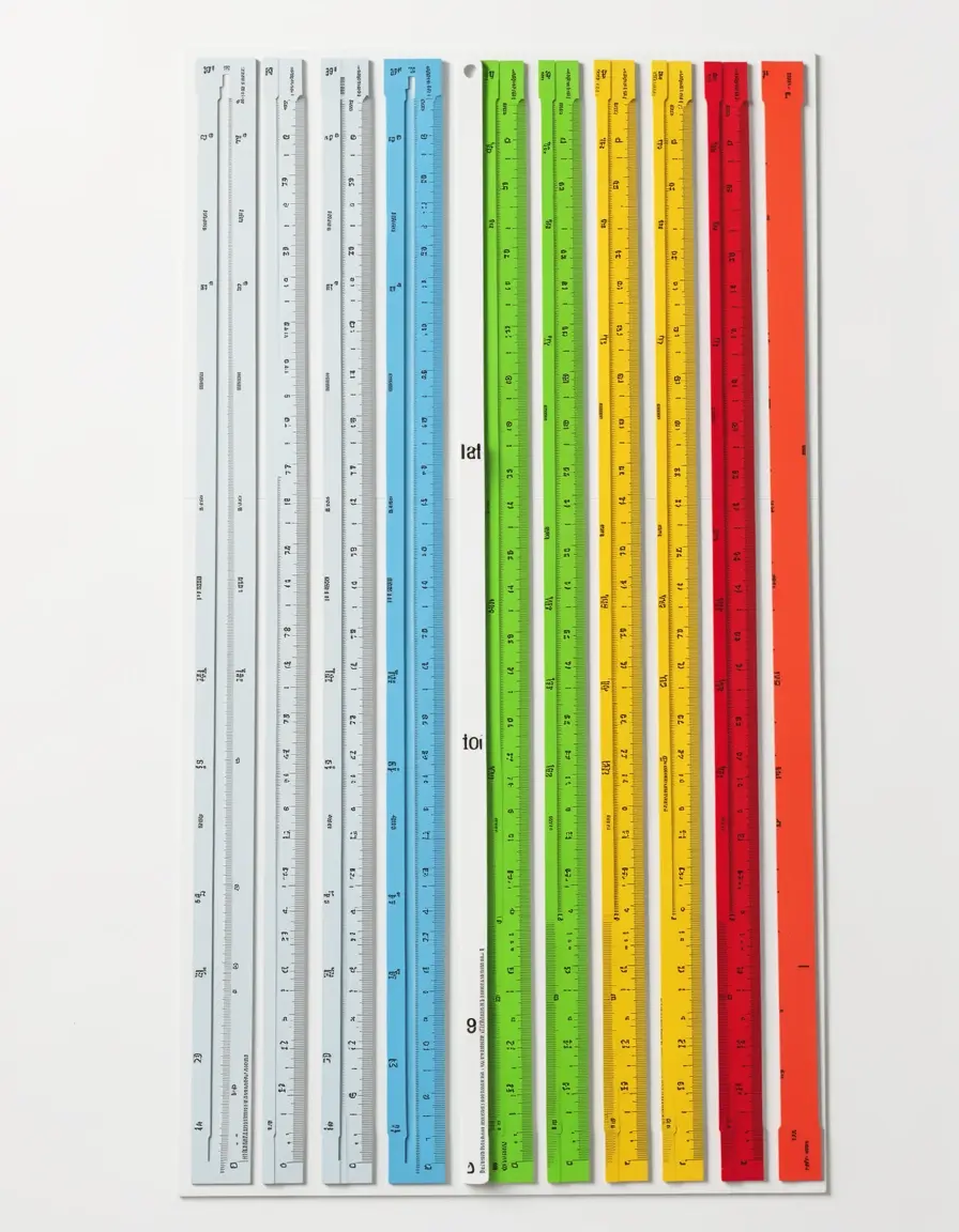 Set de guías de medición codificadas por colores