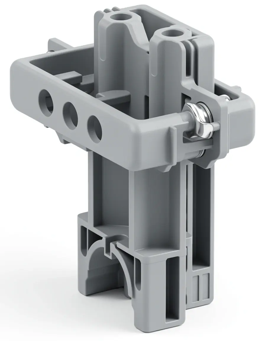 Conector modular para estantes de mueble de cocinas