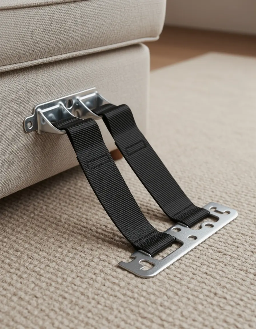 Correa antivuelco de seguridad para muebles de cocina