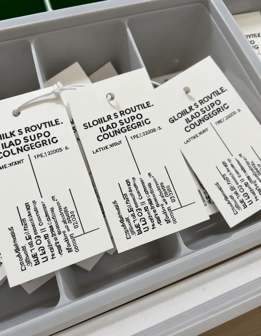 Set de etiquetas colgantes para organizar botes y cestas