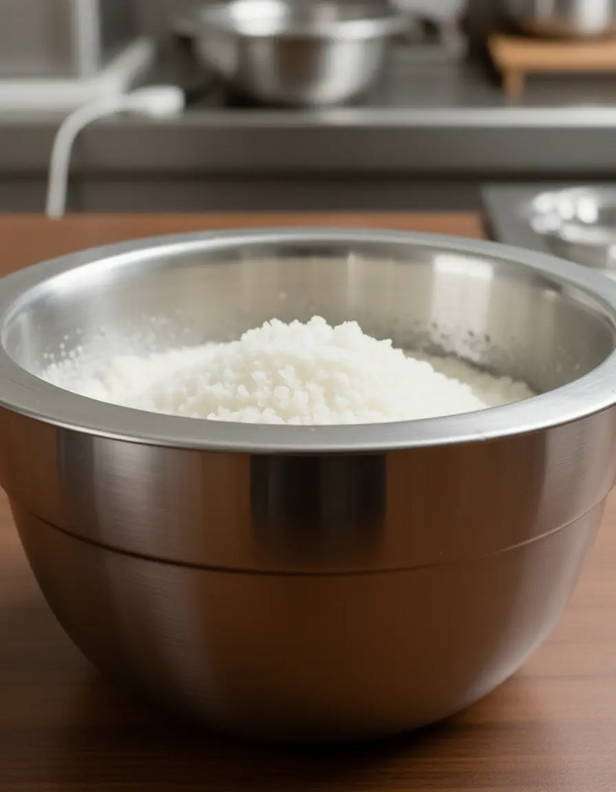 Bol de acero inoxidable refrigerado para nata