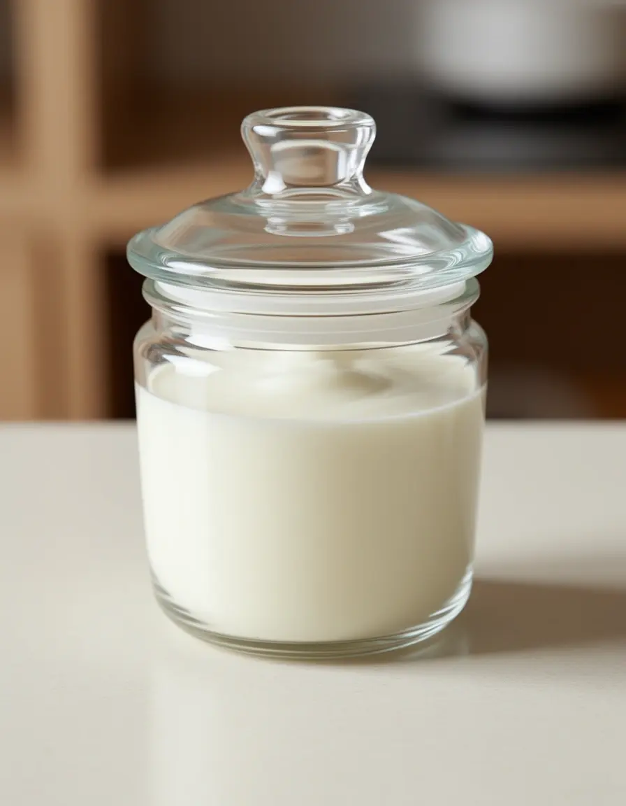 Contenedor hermético de vidrio para crema