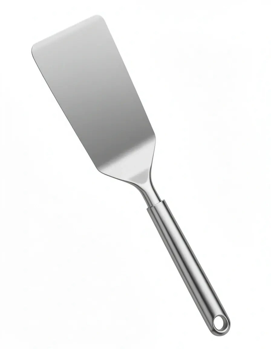 Espátula ancha de acero inoxidable para plancha cocina