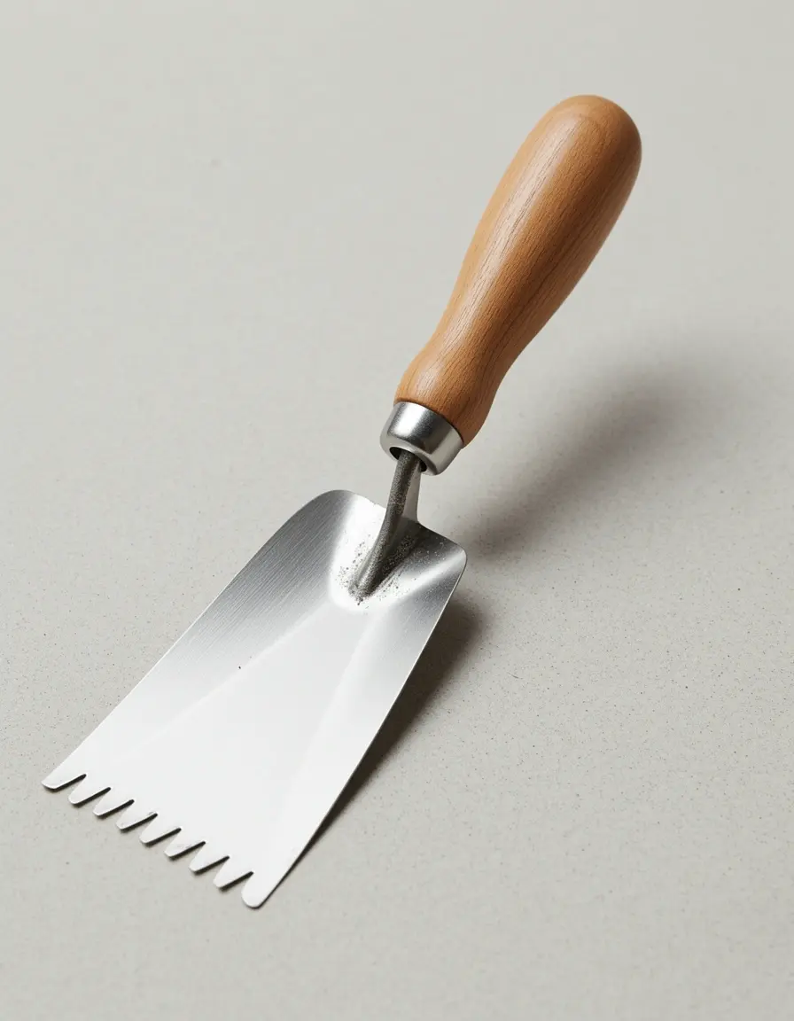 Llana dentada para esparcir adhesivo en azulejos de cocina