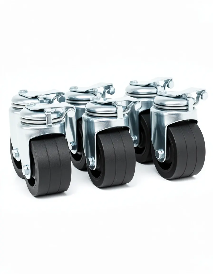 Set de ruedas con bloqueo para carrito cocina