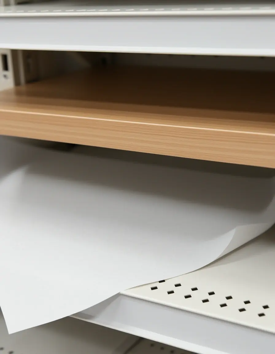 Papel protector adhesivo para estantes