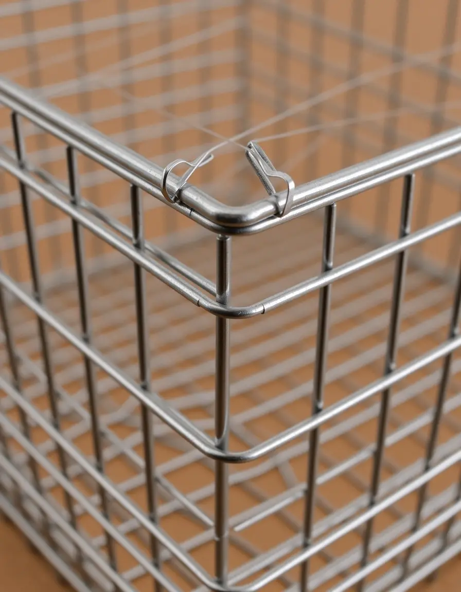 Cesto de rejilla extraíble para muebles de cocina en L