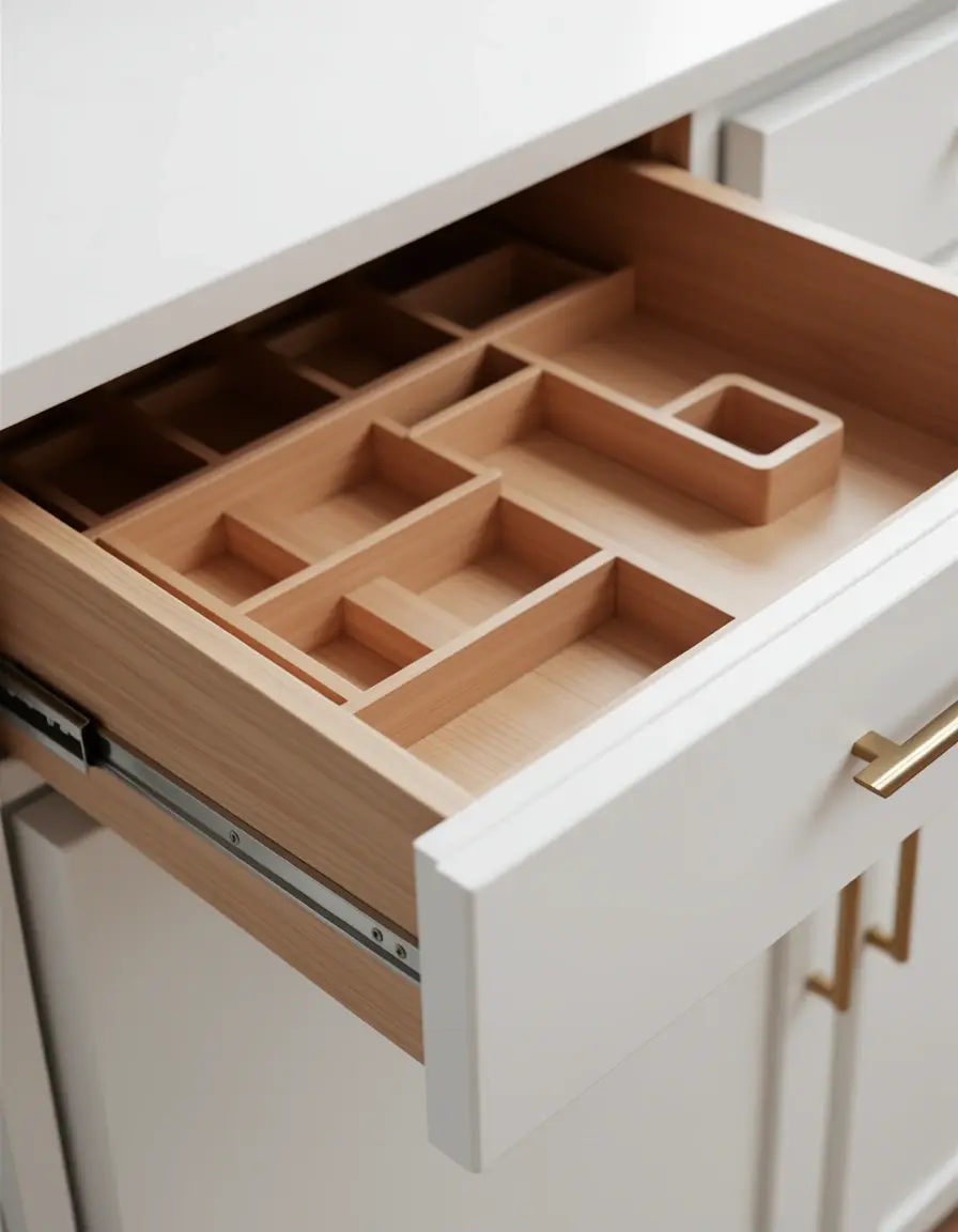 Organizador de cajones en ángulo para esquinas de cocina