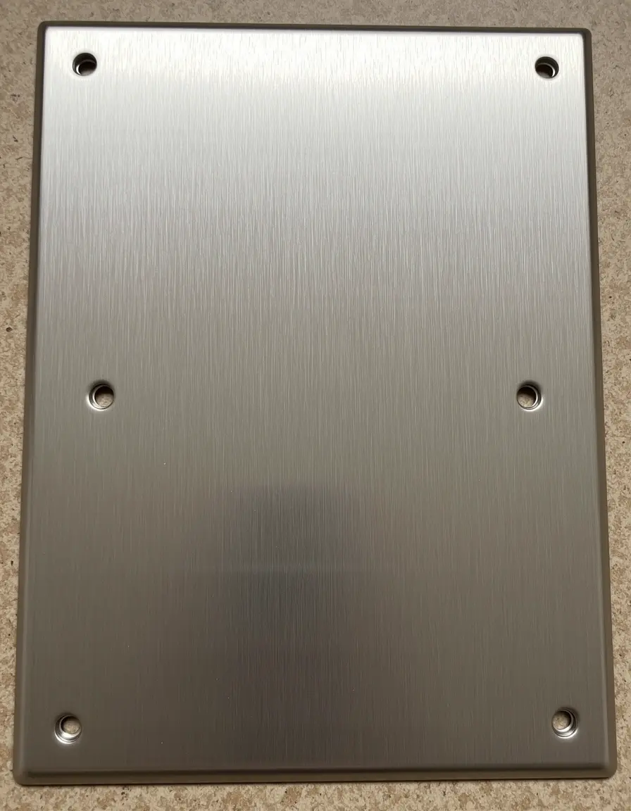 Placa embellecedora de acero inoxidable para tapar agujeros en el fregadero